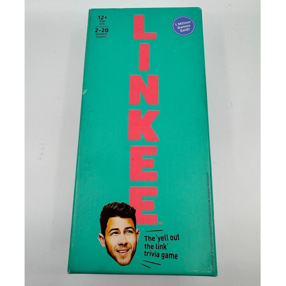 Linkee Nick Jonas Family Trivia Card Yell Out Party Game Ages 12+ 2-20 Players